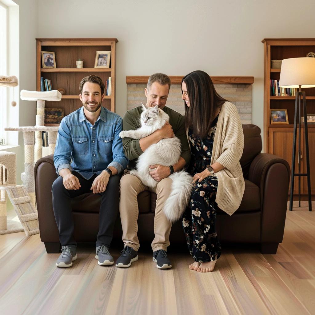 Équipe passionnée de la chatterie Maine Coon professionnelle TinySilverCat, engagée pour le respect de la race et des familles adoptantes